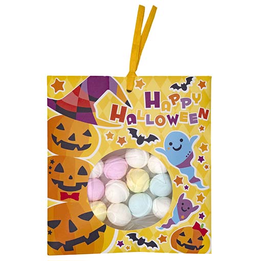 ハロウィン紐付和紙小袋　ボールラムネ / 40g