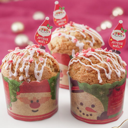 ケーキカップ（クリスマスペア） / 1セット（5枚）