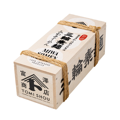 国産原料 三輪そうめん極細(木箱) / 600g(50g×12束)