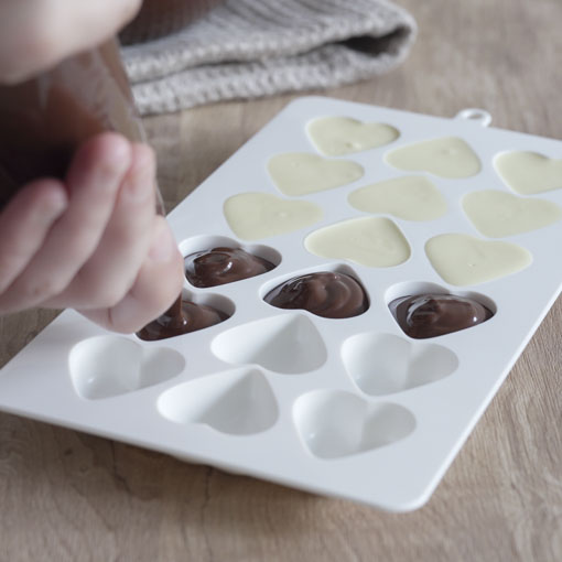 チョコレート流型 ハート18P小 / 1個