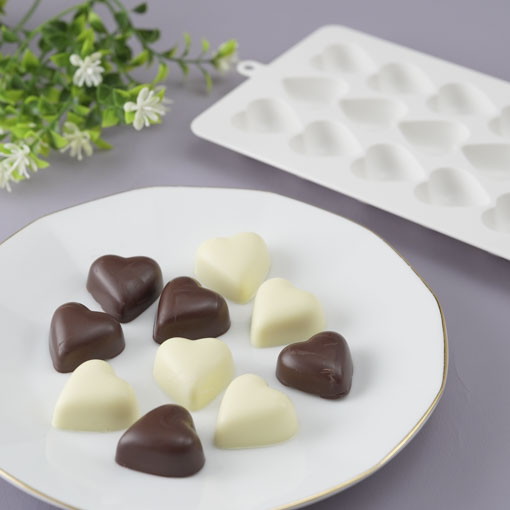 チョコレート流型 ハート18P小 / 1個