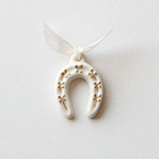 フェーブ 四葉の馬蹄 (リボン付き) / 1個