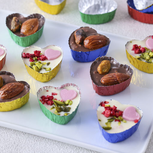 4色ハートアルミチョコカップ / 20枚